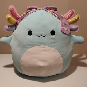 Squishmallow Irina-Light Blue Axolotl Plush Toy - Soft Kids Stuffed Animal
